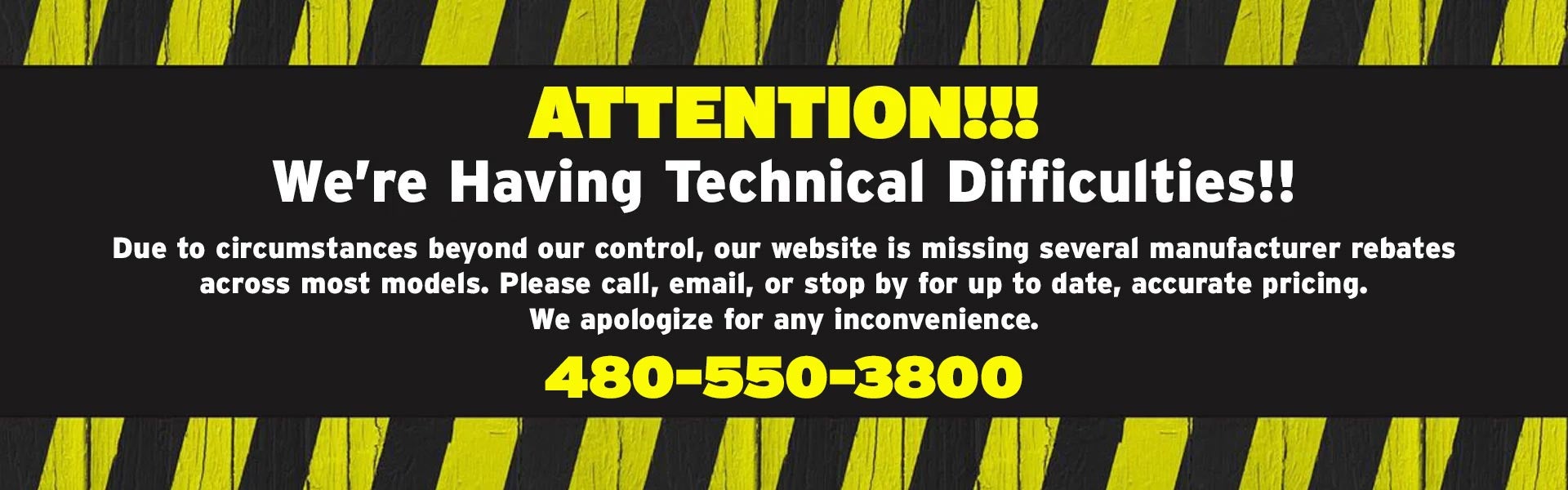 Technical Difficulties! 