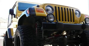 An amazing yellow Jeep Wrangler