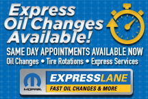 Express Oil Changes Available!